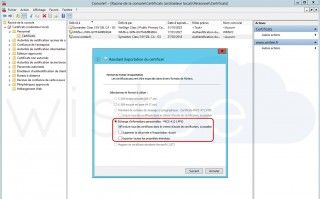 Exporter un certificat en PFX (Windows)